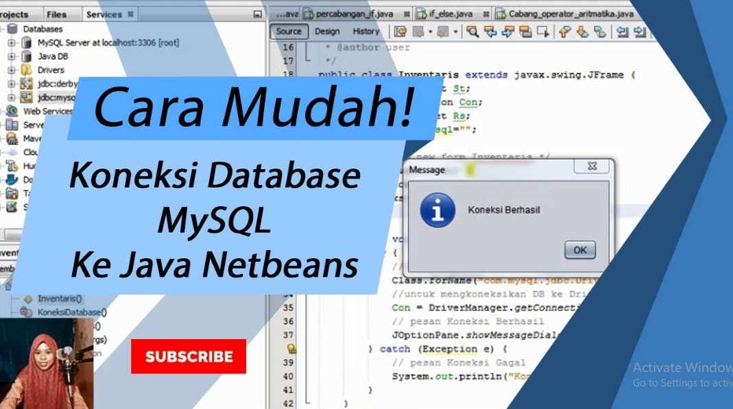 Cara Mengkoneksikan Database Pada Program Java Menggunakan NetBeans