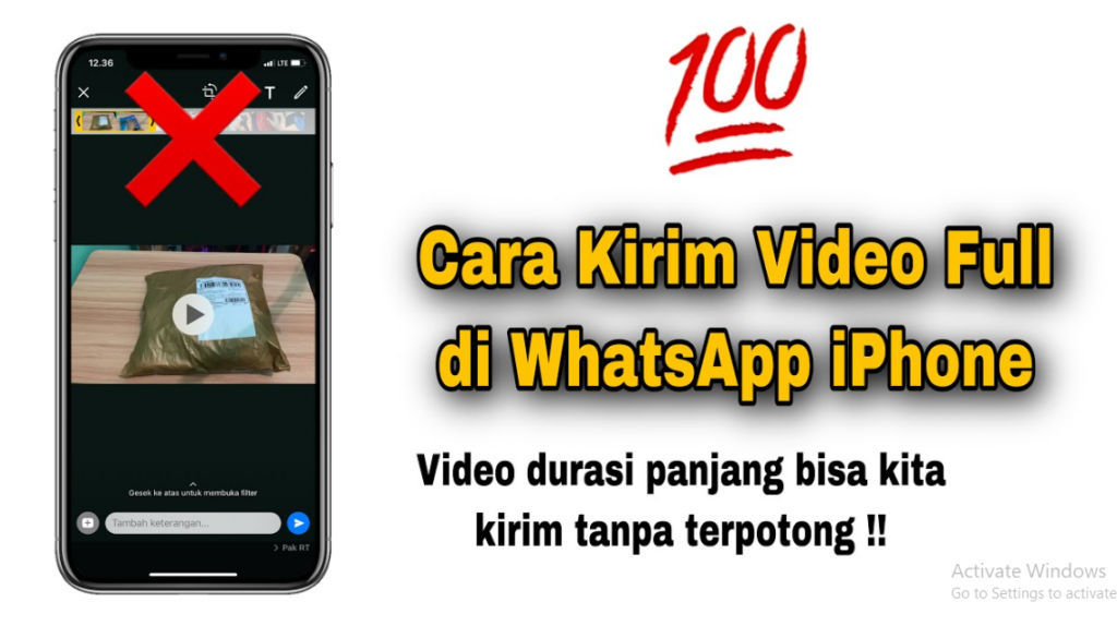 Cara Kirim Video Full di WhatsApp iPhone
