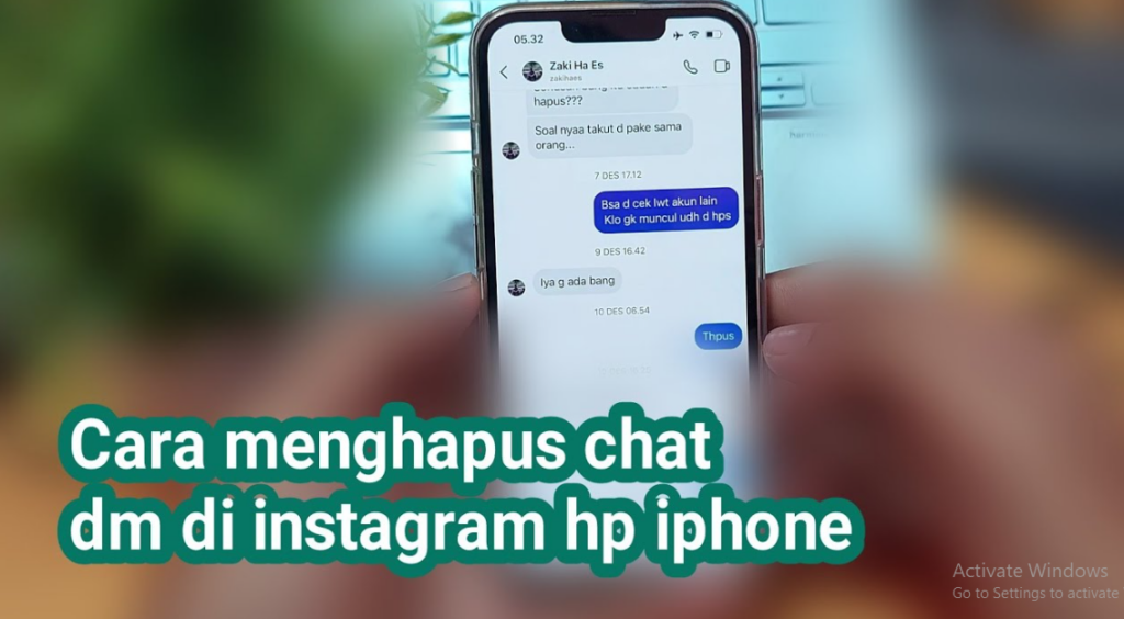 Cara Menghapus Chat di Instagram di HP iPhone