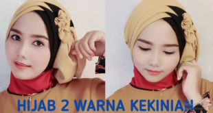 Tutorial Hijab 2 Warna Simple