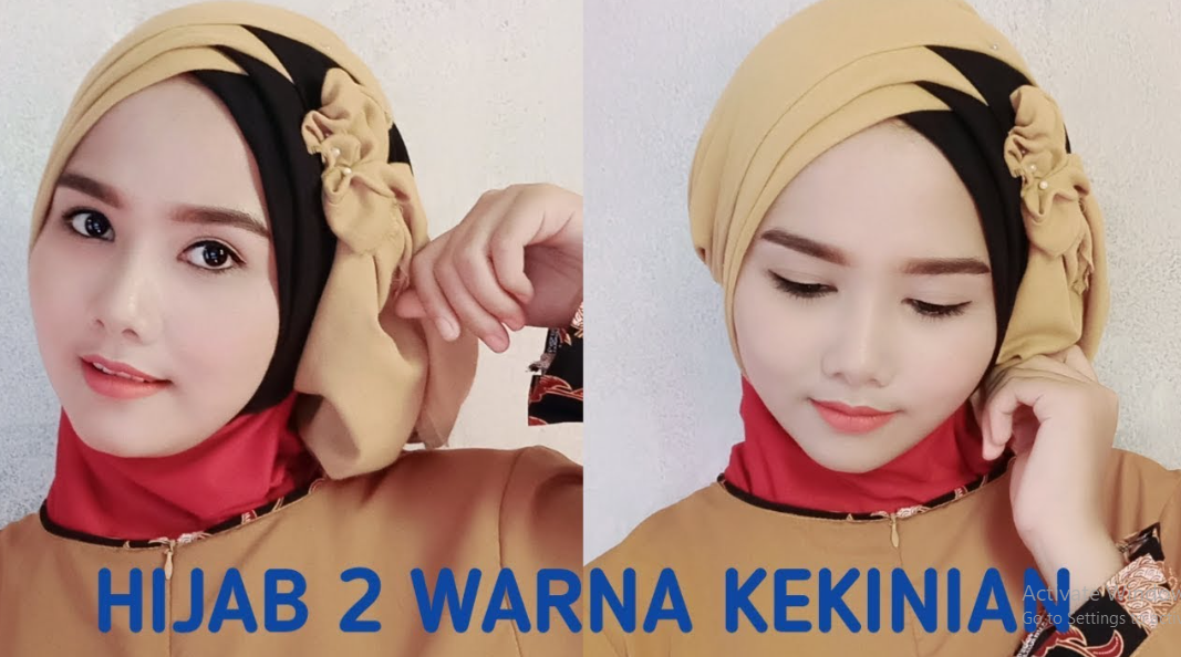 Tutorial Hijab 2 Warna Simple - Opoto.org