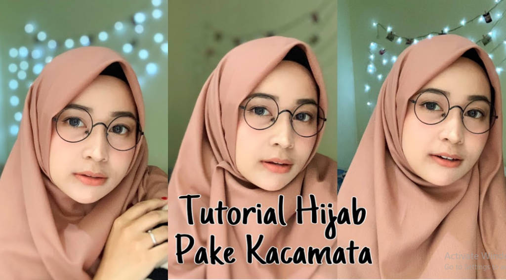 Tutorial Hijab Segi Empat Pakai Kacamata