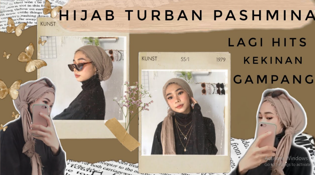 Tutorial Hijab Turban Pashmina
