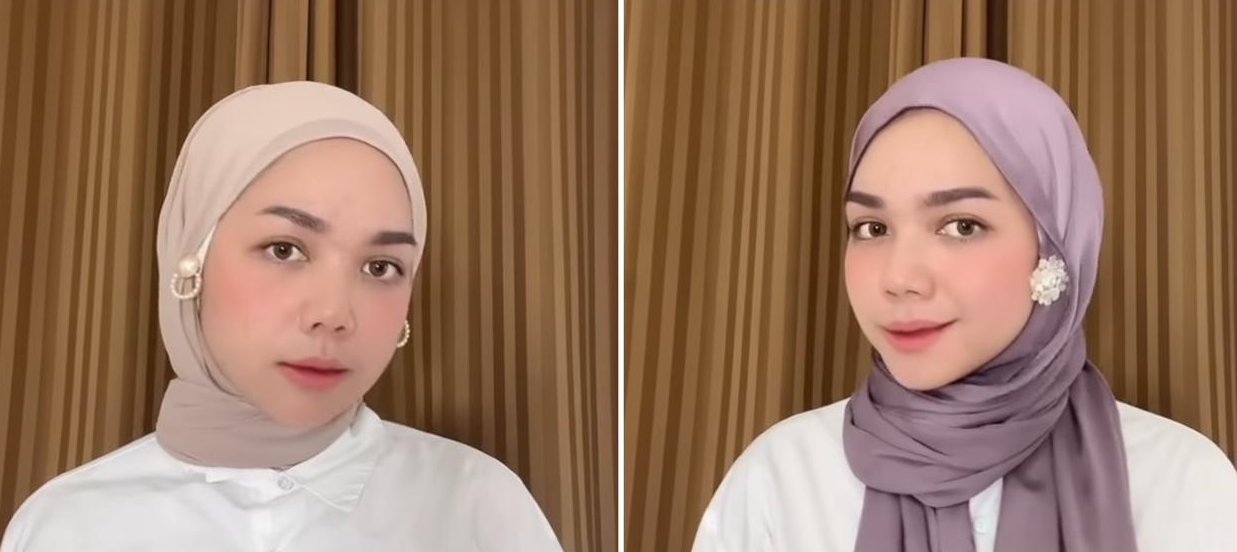 Tutorial Hijab Anting Segi Empat