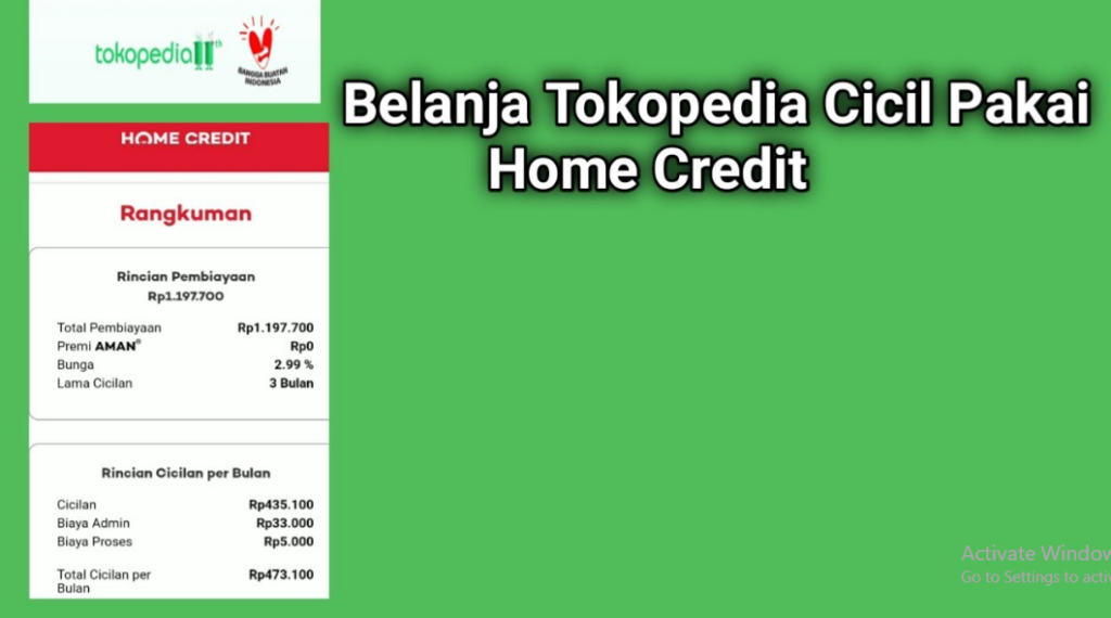 Cara Menggunakan Home Credit di Tokopedia