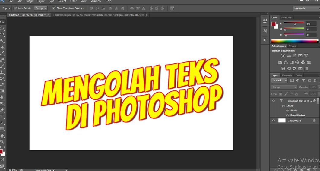 Cara Mengedit Tulisan Di Foto Menggunakan Photoshop